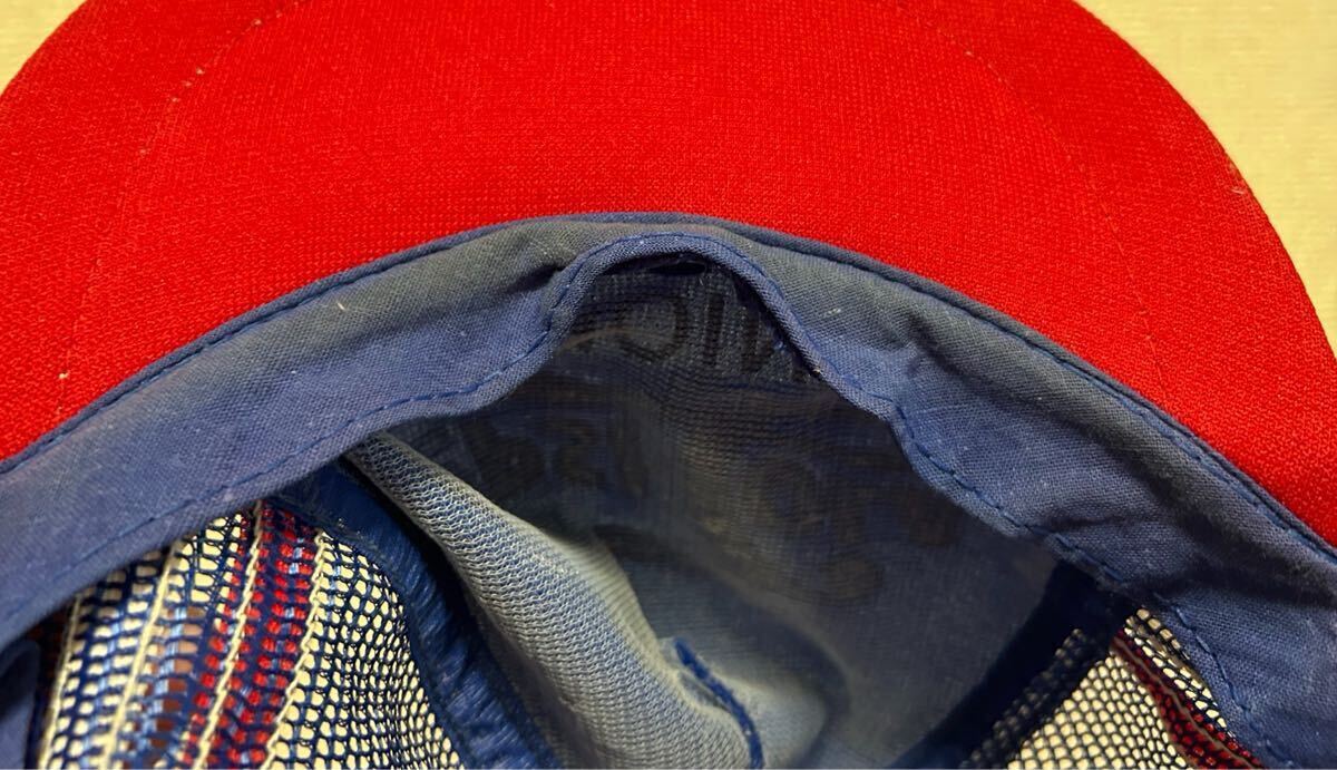 70's 80's USA製 Pepsi-Cola Company 3ストライプ メッシュキャップ トラッカーキャップ 帽子企業物 Vintage CAP ヴィンテージ ペプシ_画像9