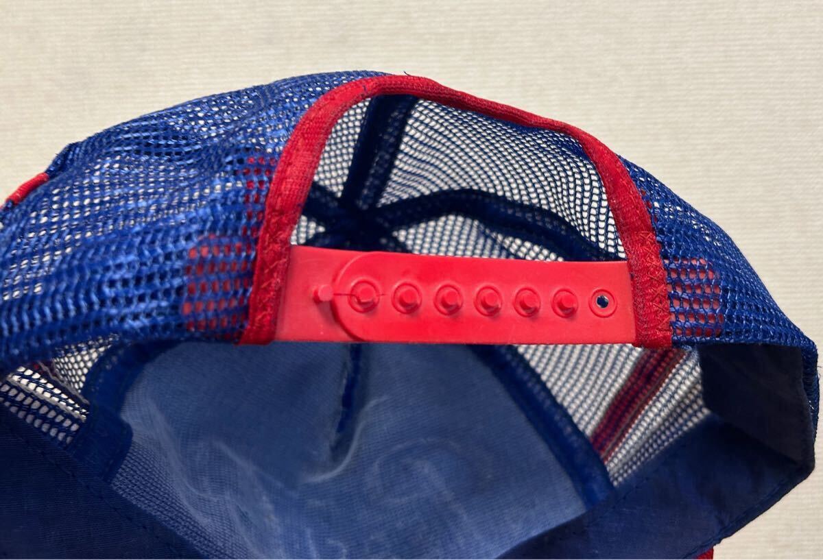 70's 80's USA製 Pepsi-Cola Company 3ストライプ メッシュキャップ トラッカーキャップ 帽子企業物 Vintage CAP ヴィンテージ ペプシ_画像7