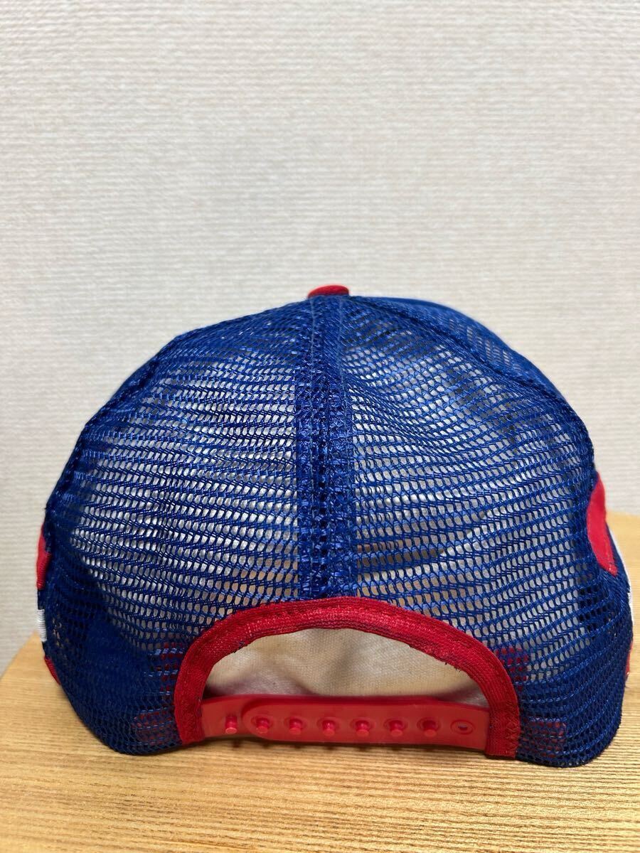 70's 80's USA製 Pepsi-Cola Company 3ストライプ メッシュキャップ トラッカーキャップ 帽子企業物 Vintage CAP ヴィンテージ ペプシ_画像4