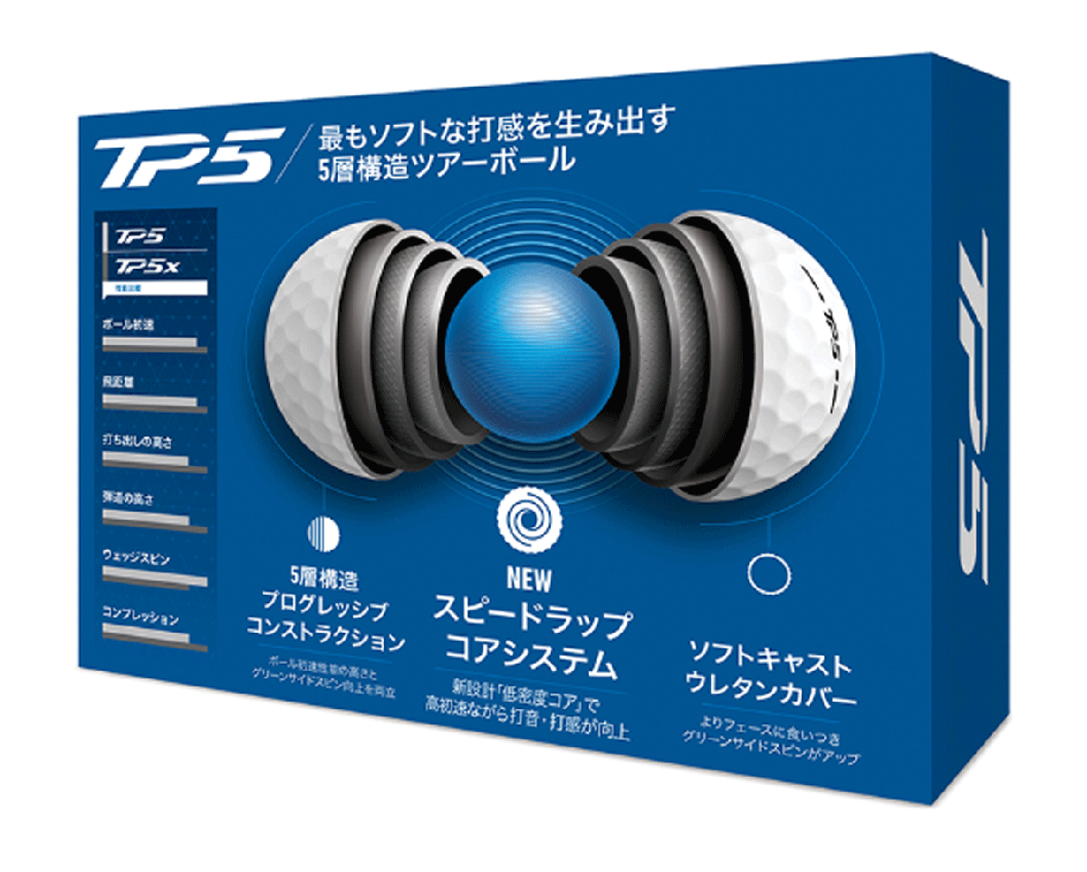 新品■テーラーメイド■2024.2■NEW TP5■ホワイト■３ダース■ソフトで心地いいサウンドと、圧倒的なボール初速を?qū)g現(xiàn)■正規(guī)品