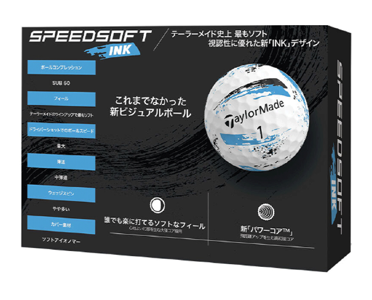 新品■2024.7■テーラーメイド■スピードソフト インク■ブルー■２ダース■より大きく、より軟らかく進化したコア■正規品■_画像4
