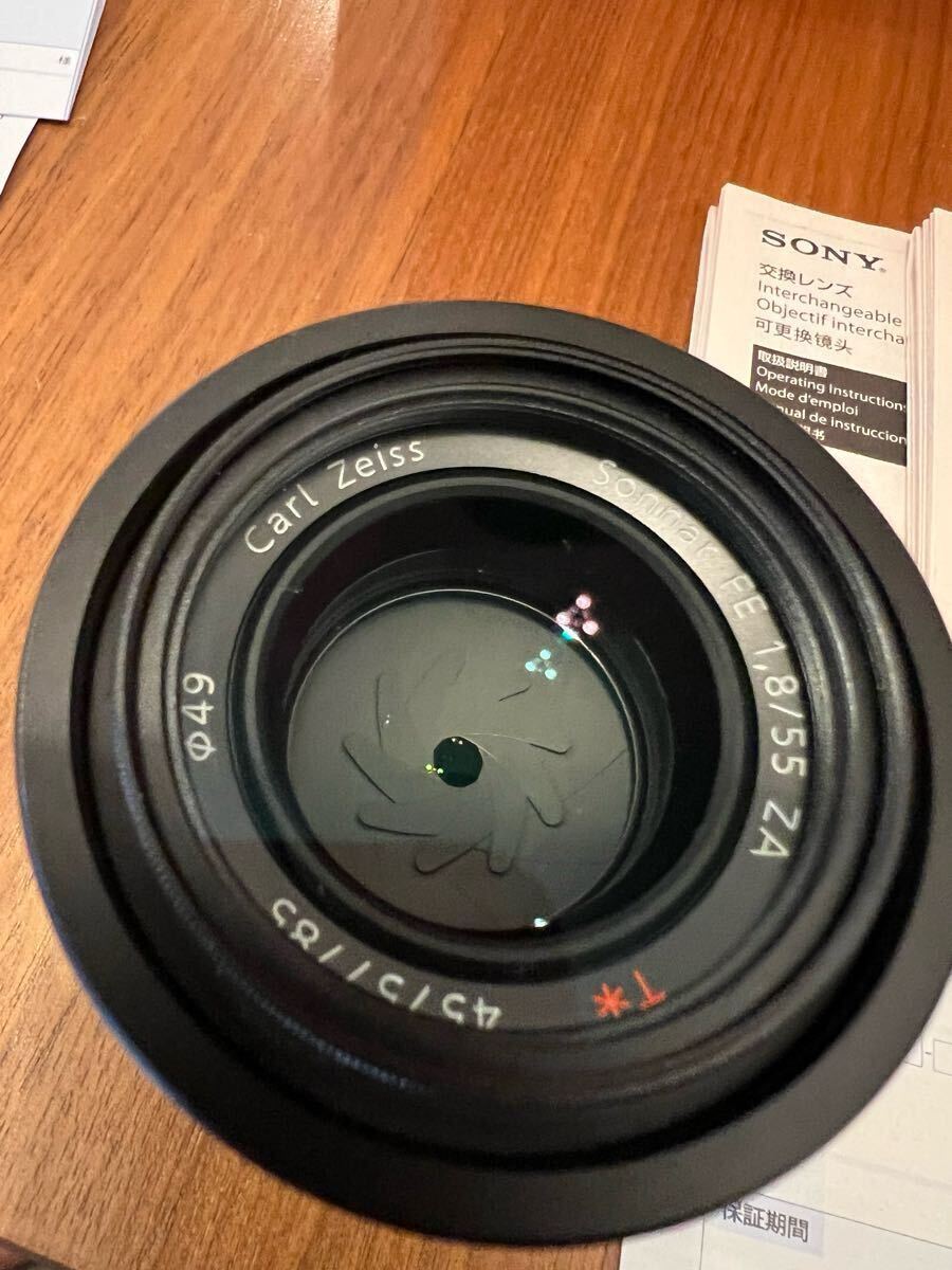 美品 SONY Sonnar T*FE 55mm F1.8 ZA レンズ. SonyフィルターVF-49MPAMセット