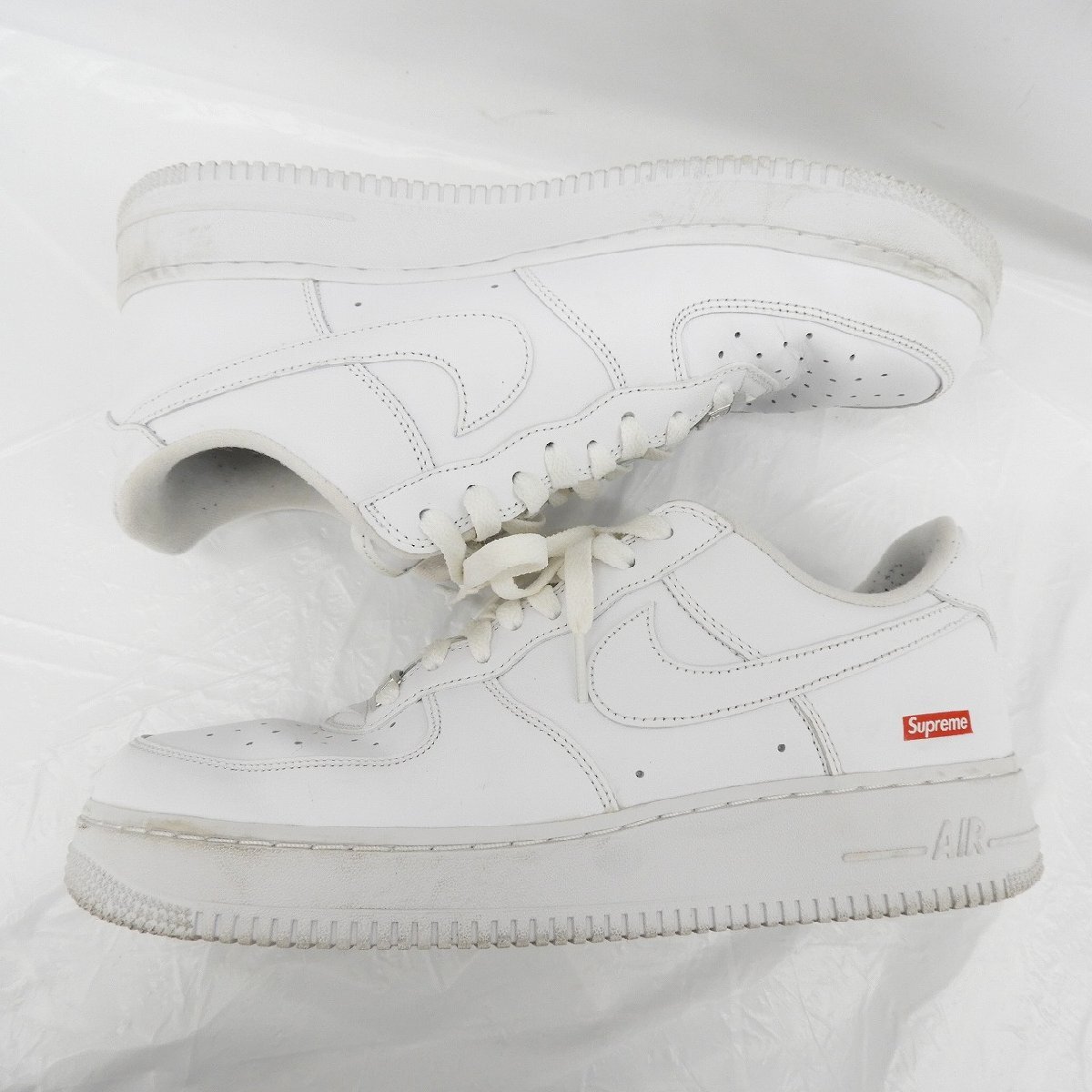 1円～【中古品】Supreme シュプリーム Nike AIR FORCE1 ナイキ エアフォース1 CU9225‐100 ホワイト US9.5 27.5cm 838193935 0624