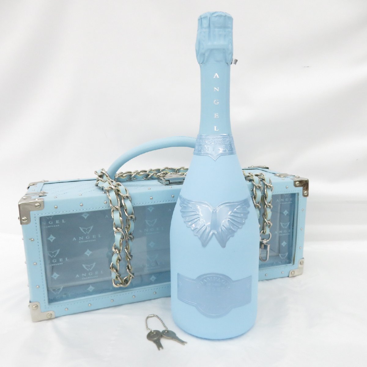 【未開栓】ANGEL エンジェル ドゥミセック ブルー レザータイプ シャンパン 750ml 12.5% ケース付 11877765 0627