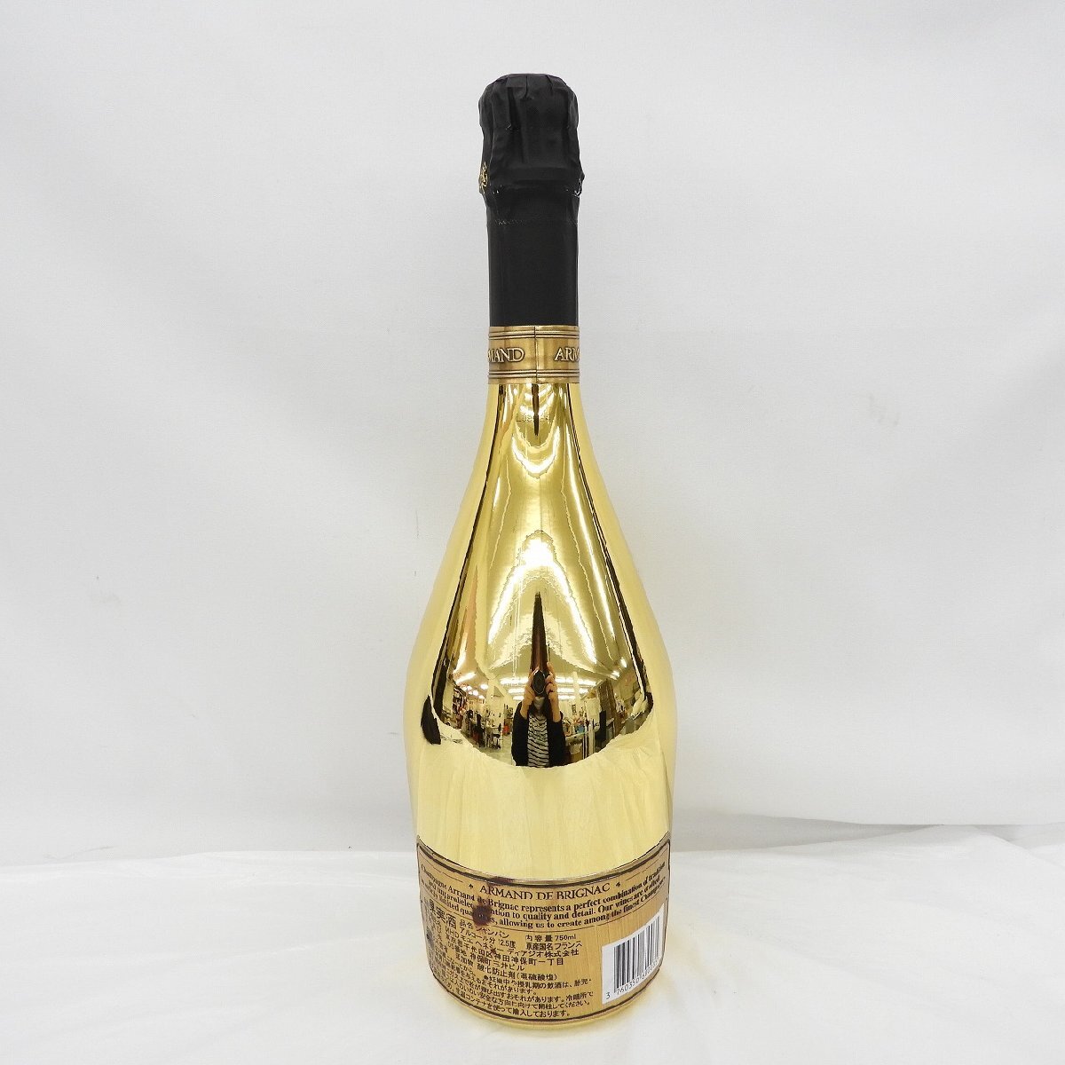1円～【未開栓】ARMAND DE BRIGNAC アルマン?ド?ブリニャック ブリュット ゴールド シャンパン 750ml 12.5% 布袋付 11879609 0629