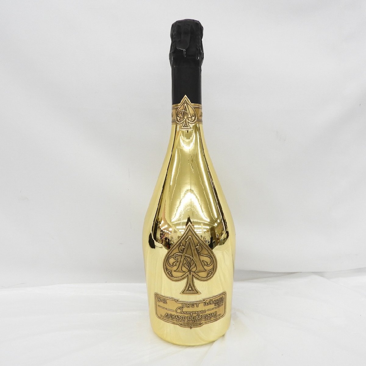 1円～【未開栓】ARMAND DE BRIGNAC アルマン?ド?ブリニャック ブリュット ゴールド シャンパン 750ml 12.5% 布袋付 11879609 0629