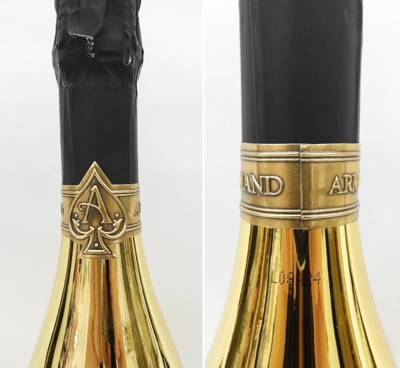 1円～【未開栓】ARMAND DE BRIGNAC アルマン?ド?ブリニャック ブリュット ゴールド シャンパン 750ml 12.5% 布袋付 11879609 0629