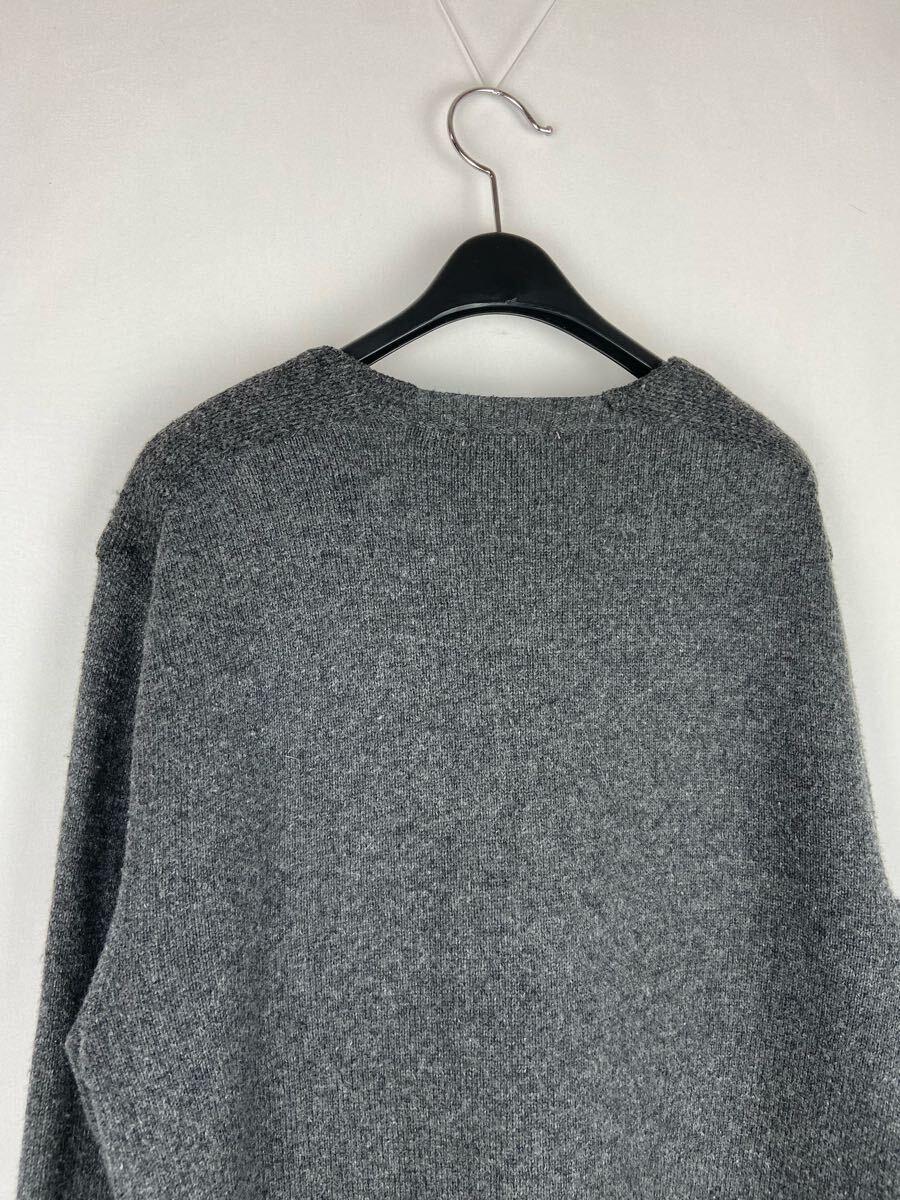 ARMANI EXCHANGE ARCHIVE OVERSIZED GRAY V-NECK KNIT