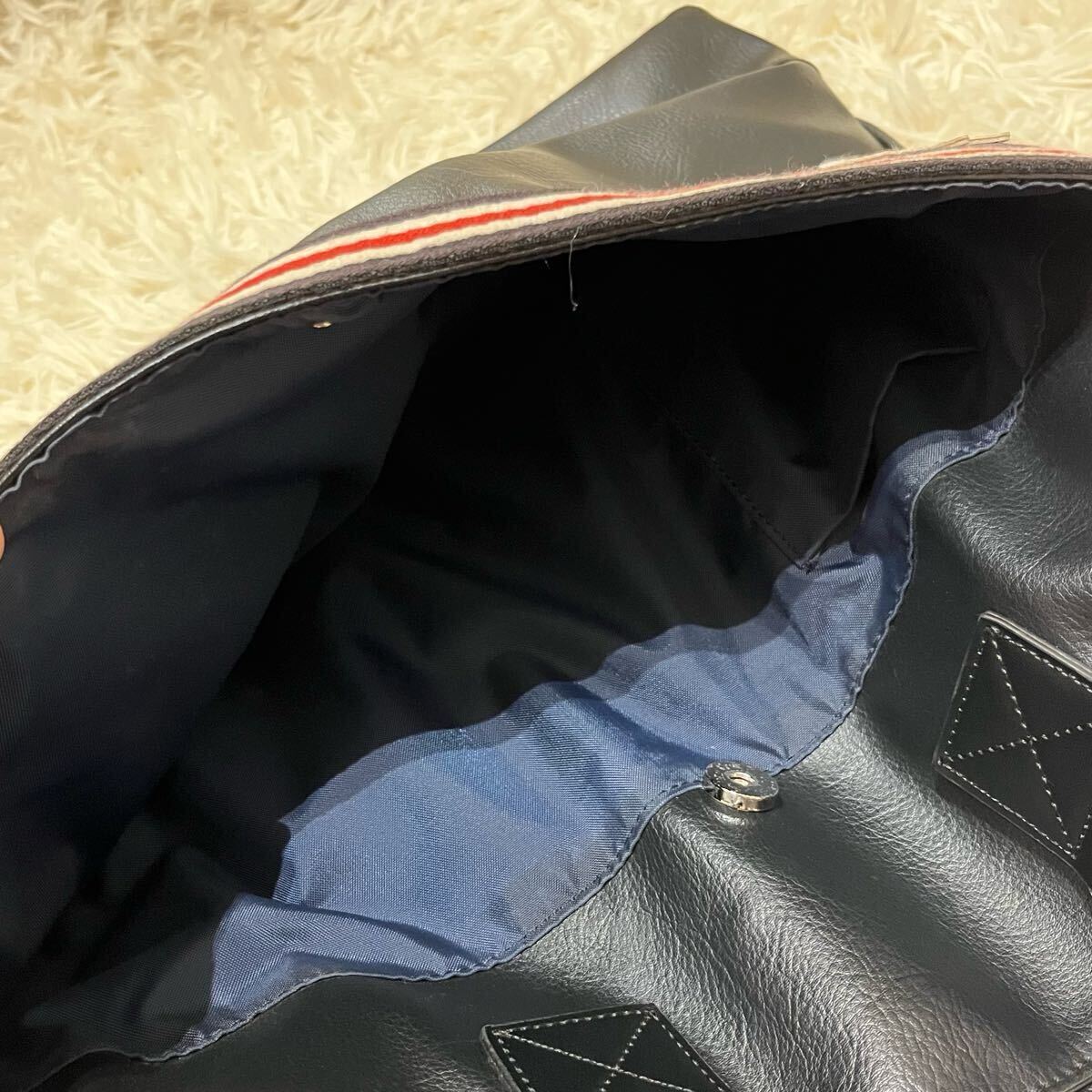 極美品 カステルバジャック CASTELBAJAC A4可 ショルダーバッグ トートバッグ 2way レザー 斜め掛け ブラック 黒 メンズ