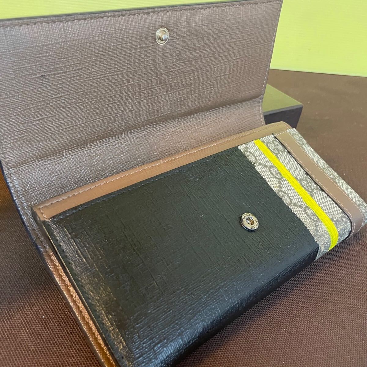 1円　美品　GUCCI グッチ　 ラウンドファスナー　 長財布　 ウォレット　 ジッピーウォレット　 ブラック　 レザー　マーモント