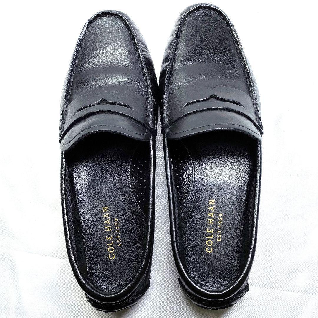 COLE HAAN　コールハーン　5B　コインローファー　レザー　ブラック