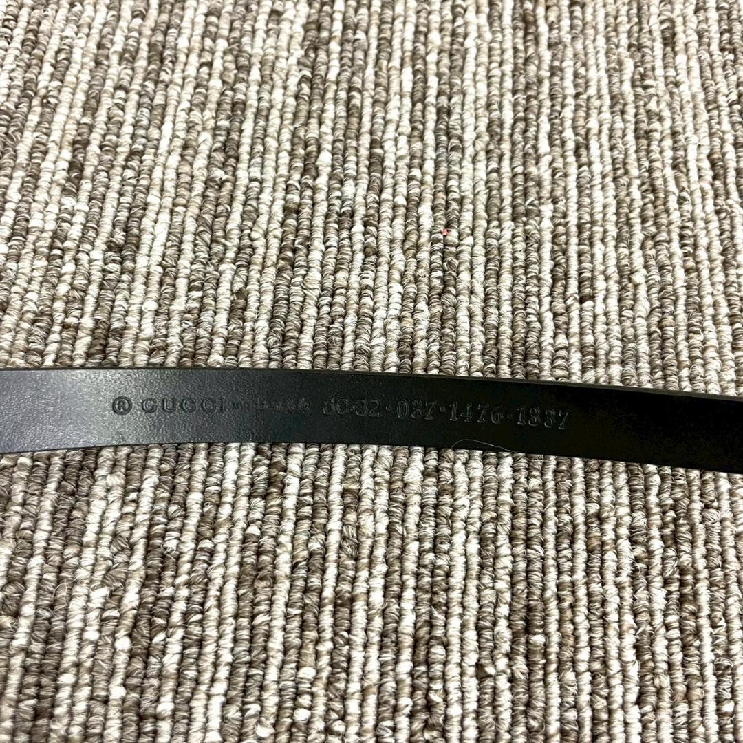 超美品 GUCCI グッチ SV金具 レザー ベルト ブラック ロゴ 超美品 GUCCI グッチ SV金具 レザー ベルト ブラック ロゴ