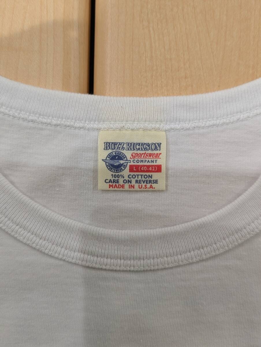buzz rickson's 半袖 Tシャツ ホワイト サイズL