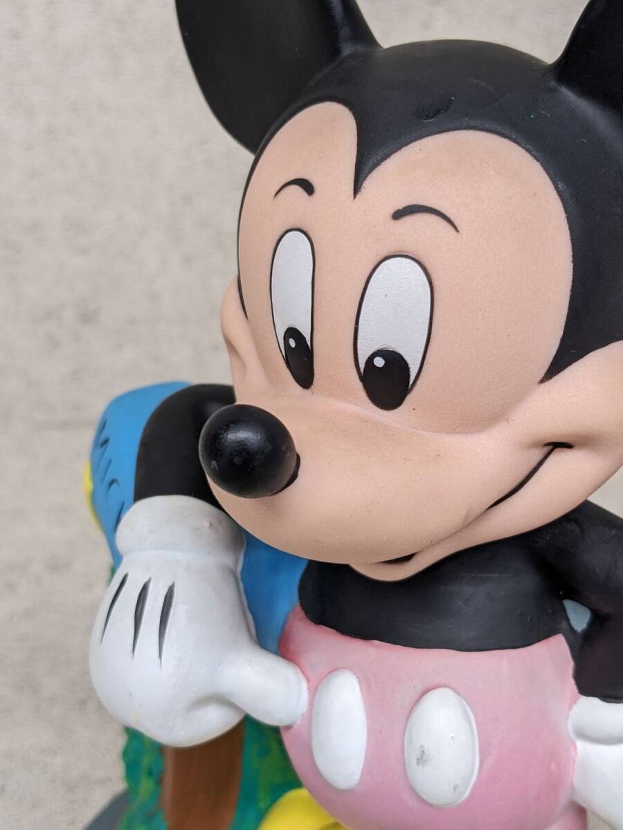 ff779■Disney/ディズニー ミッキーマウス 貯金箱 コインバンク ソフビ 當(dāng)時(shí)物/60