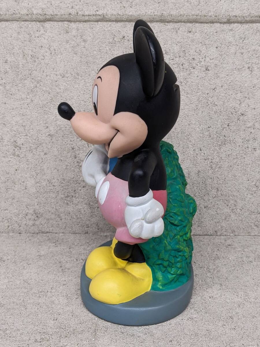 ff779■Disney/ディズニー ミッキーマウス 貯金箱 コインバンク ソフビ 當(dāng)時(shí)物/60