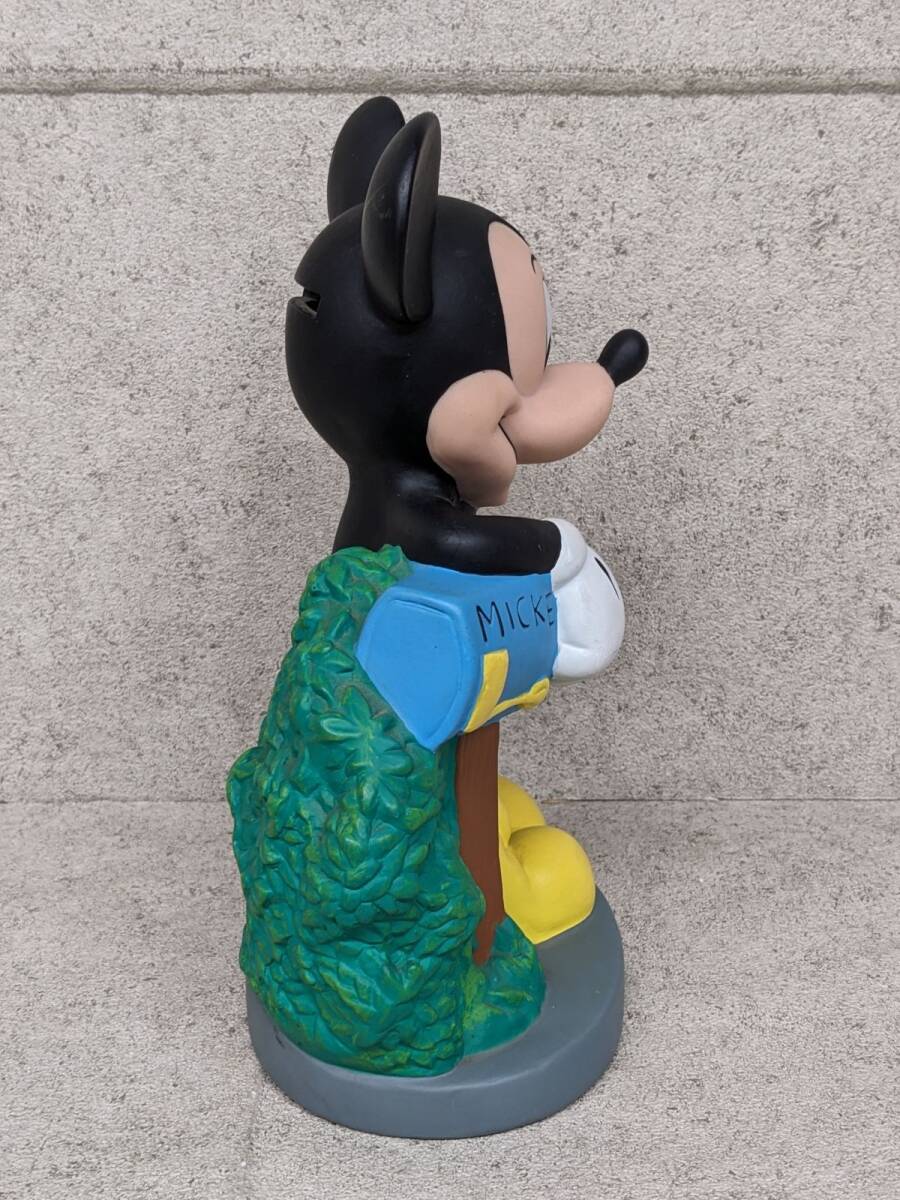 ff779■Disney/ディズニー ミッキーマウス 貯金箱 コインバンク ソフビ 當(dāng)時(shí)物/60
