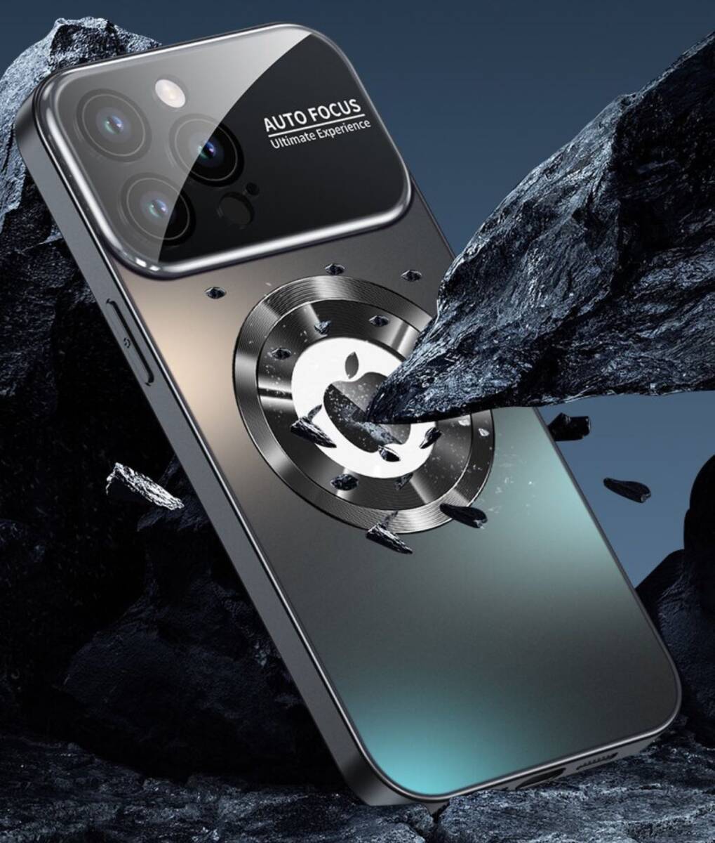 iphone14promaxケース カーバー TPU カメラ保護　ワイヤレス充電　スタンド　お洒落　ブラック2