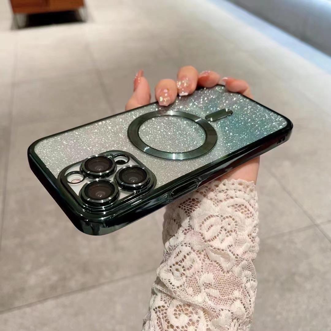 iphone13ケース TPU お洒落 軽量 ケース 耐衝撃　無線　磁気 ワイヤレス充電 ブラック 