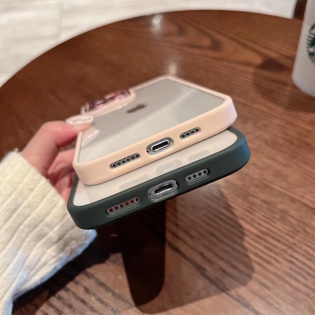 iphone15proケース カーバー レンズ保護付き　透明　お洒落　韓国　軽量 ケース 耐衝撃 高品質 紫121