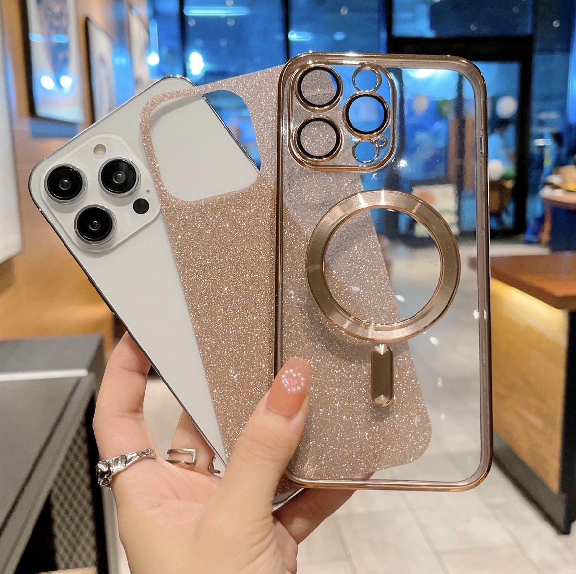 iphone13ケース TPU お洒落 軽量 ケース 耐衝撃　無線　磁気 ワイヤレス充電 ブラック 