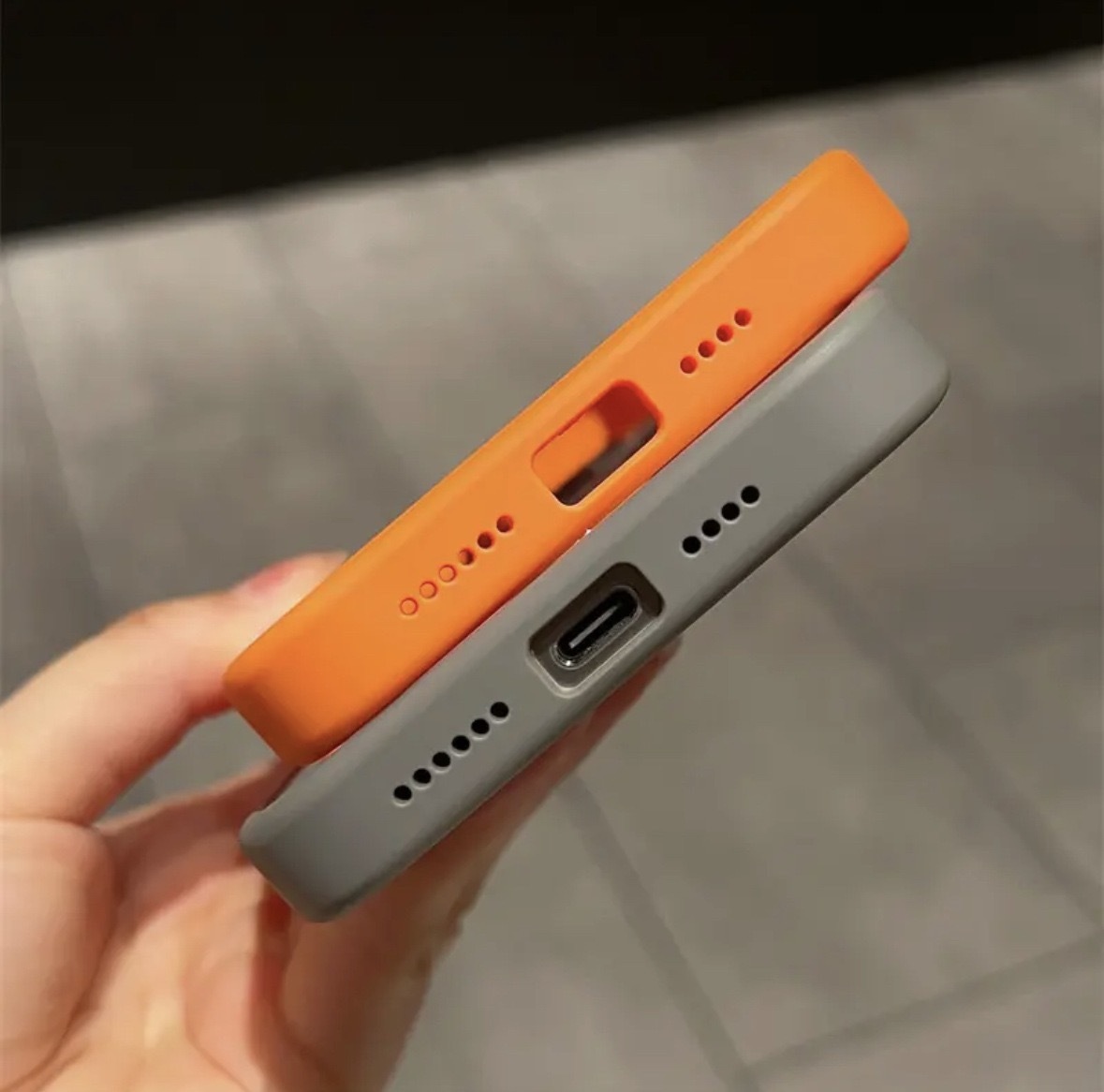 iphone14ケース カーバー TPU カメラ保護　ワイヤレス充電　スタンド　お洒落　グレー