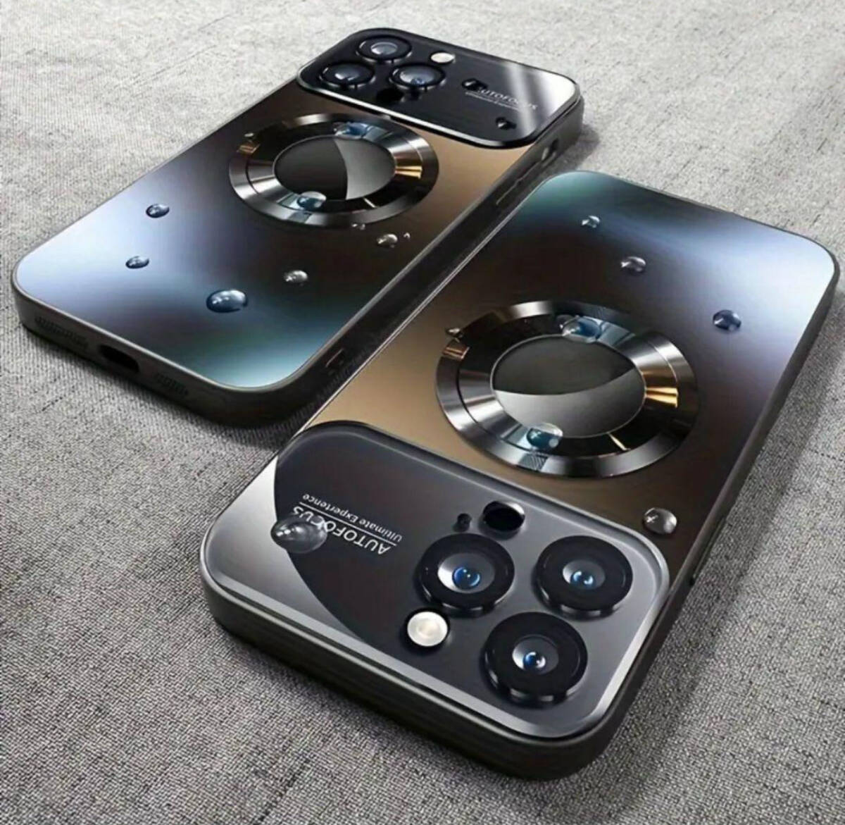 iphone15promaxケース カーバー TPU カメラ保護　ワイヤレス充電　スタンド　お洒落　ブラック