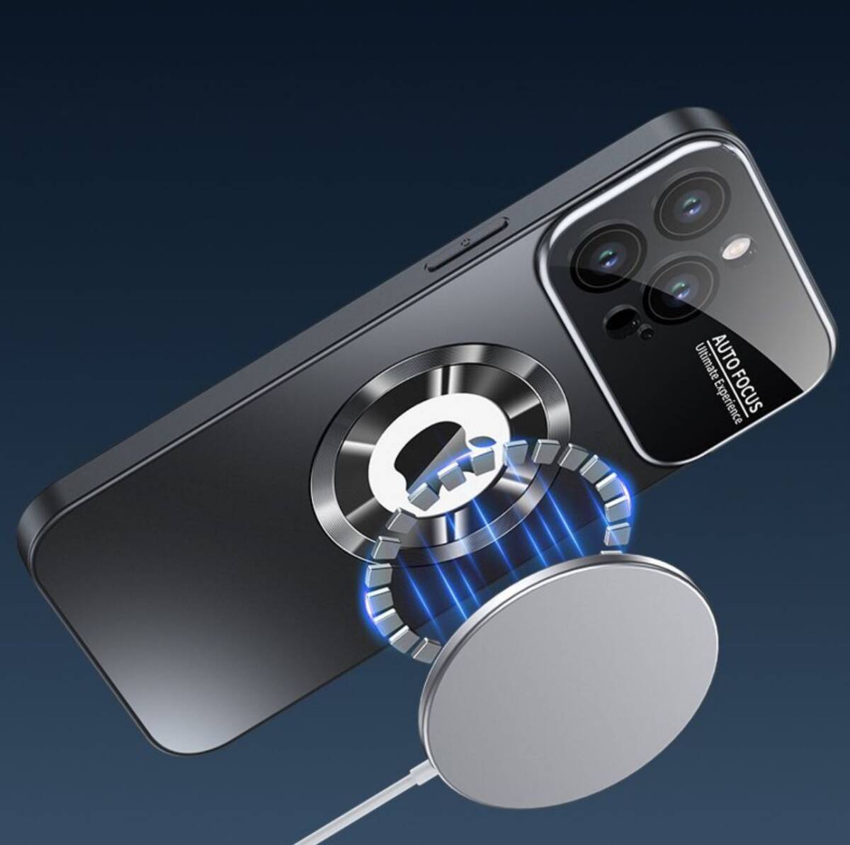iphone14promaxケース カーバー TPU カメラ保護　ワイヤレス充電　スタンド　お洒落　ブラック2