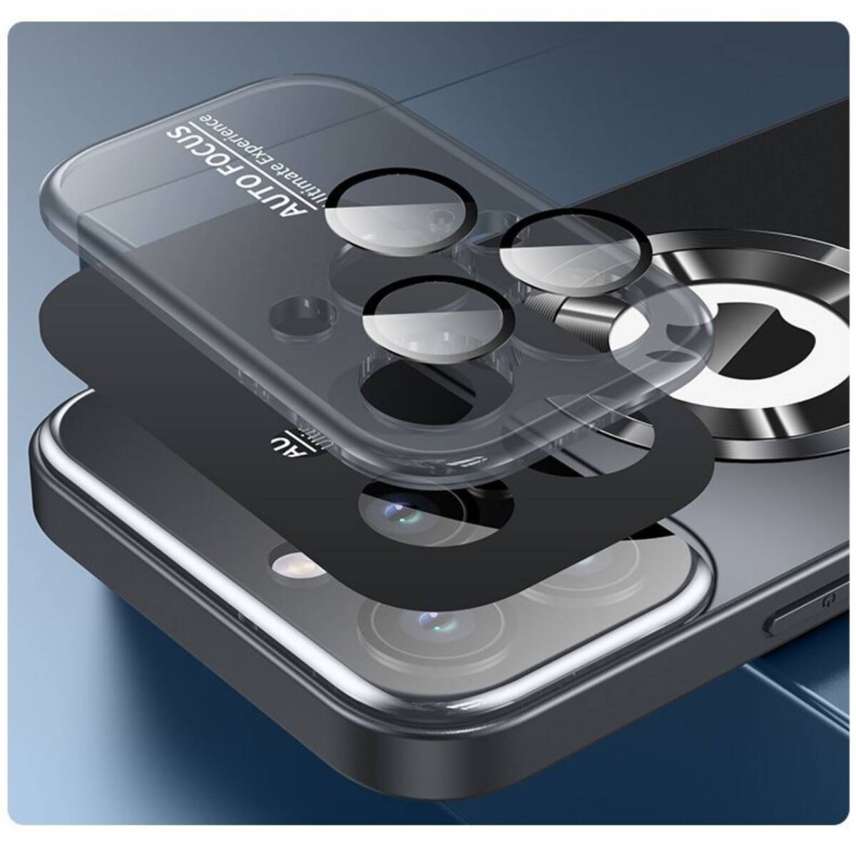 iphone14promaxケース カーバー TPU カメラ保護　ワイヤレス充電　スタンド　お洒落　ブラック2
