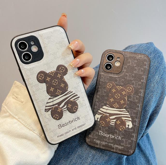 iphone14proケース カーバー TPU 可愛い 熊　お洒落　韓国　　軽量 ケース 耐衝撃 高品質 ブラウン59