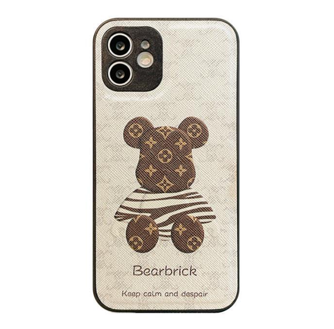 iphone15plusケース TPU 可愛い 熊　お洒落　韓国　　軽量 ケース 耐衝撃 高品質 ホワイト31