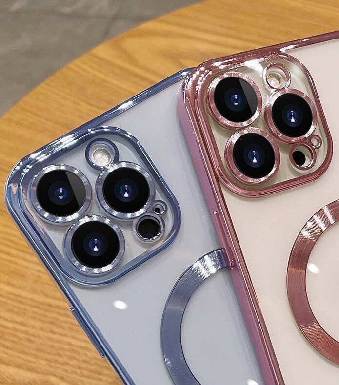 iphone14ケース 軽量 TPU ケース 耐衝撃　無線　磁気 ワイヤレス充電 シルバー 