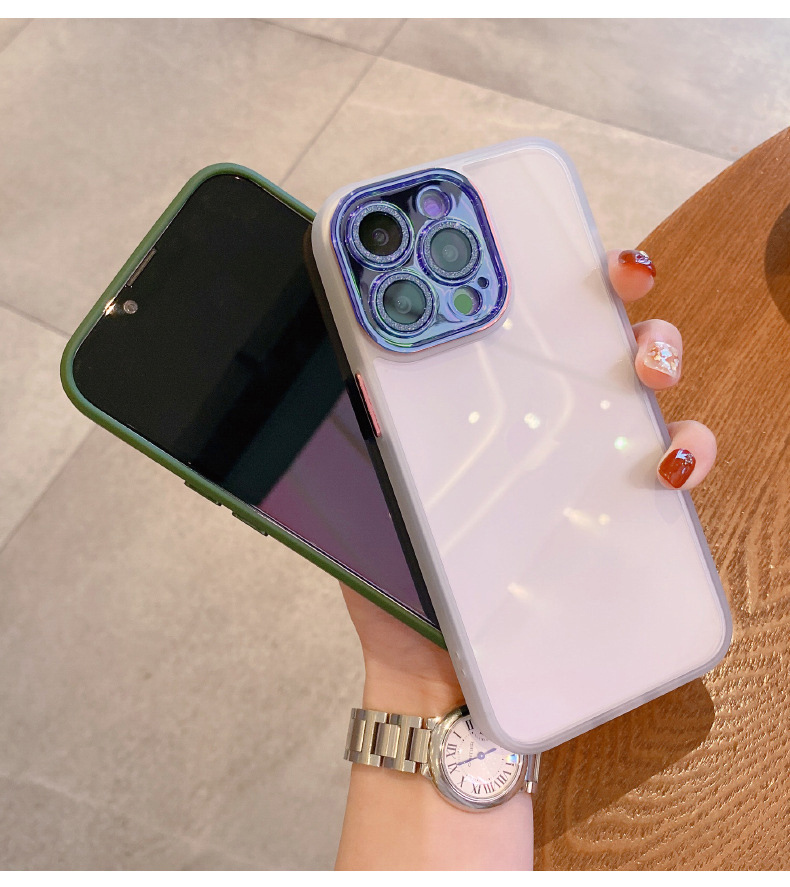iphone11ケース カーバー レンズ保護付き　透明　お洒落　韓国　軽量 ケース 耐衝撃 高品質 ホワイト156