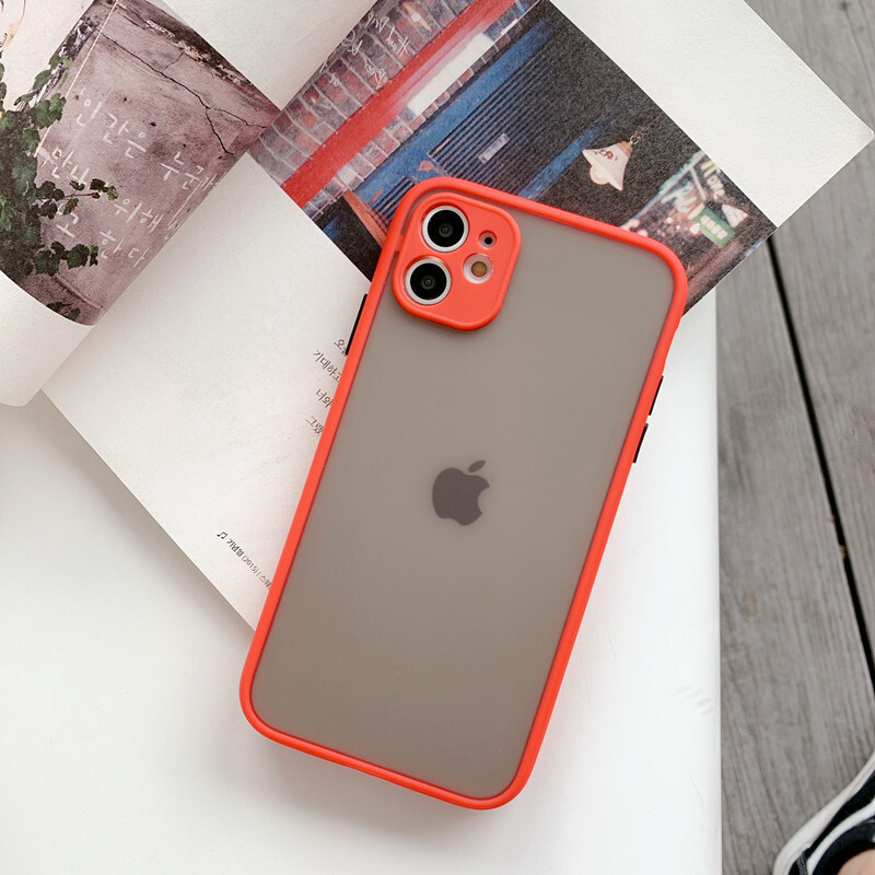 iphone11promaxケース カーバー TPU 可愛い　お洒落　韓国　マット　赤　軽量 ケース 耐衝撃 高品質292