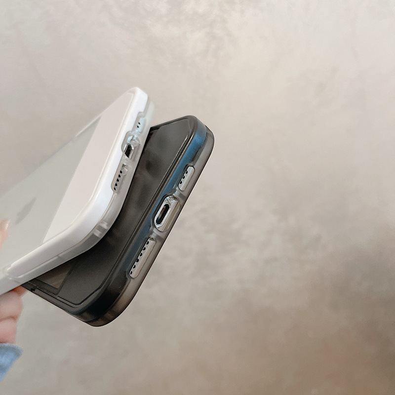 iphone14promaxケース カーバー スタンド付き　半透明　お洒落　韓国　軽量 ケース 耐衝撃 高品質 ブラック170