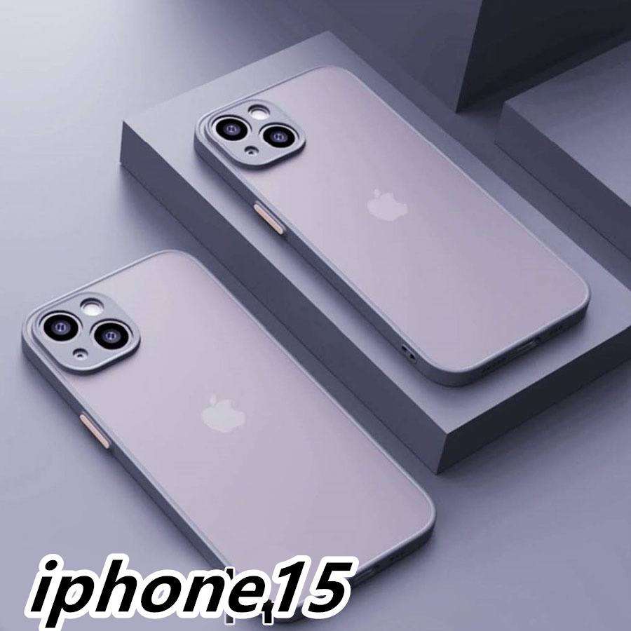 iphone15ケース カーバー TPU 可愛い　お洒落　マット　灰色　軽量 ケース 耐衝撃 高品質170