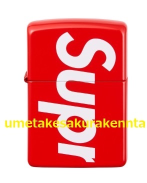 ★新品?國內(nèi)正規(guī)品★18SS Supreme Logo Zippo Red ジッポ Box Logo　シュプリーム 