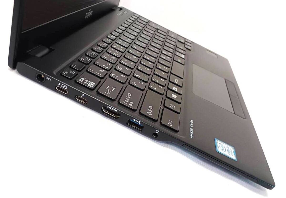1円スタート 美品 LTE対応 指紋認(rèn)証 有線LAN 薄型 軽量 富士通 U939B【Corei5 8世代+SSD內(nèi)蔵】★Win11 Pro+Office2021 インストール済