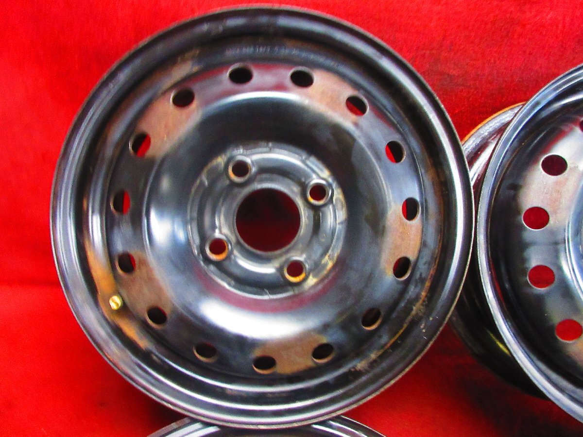 スチール ホイール 4本 ホンダ ライフ JB5系 純正 13×4.00B 4穴 PCD 100 +40 ハブ56 アクティ シティ トゥデイ バモス ホビオ◆51748H-W3