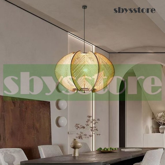 【木制ペンダントライト｜日式侘び寂びデザイン × 麻縄シェード】民宿?茶室?ベッドルーム?書斎に最適｜ナチュラル和モダン吊り下げ照明