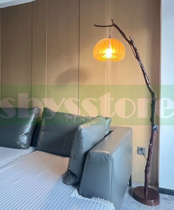 レストラン シャンデリア 天然木制 侘寂風(fēng) 寢室ライト 和風(fēng) 南瓜ランプ バーカウンター インフルエンサー向けライト 三色調(diào)整可能 35cm