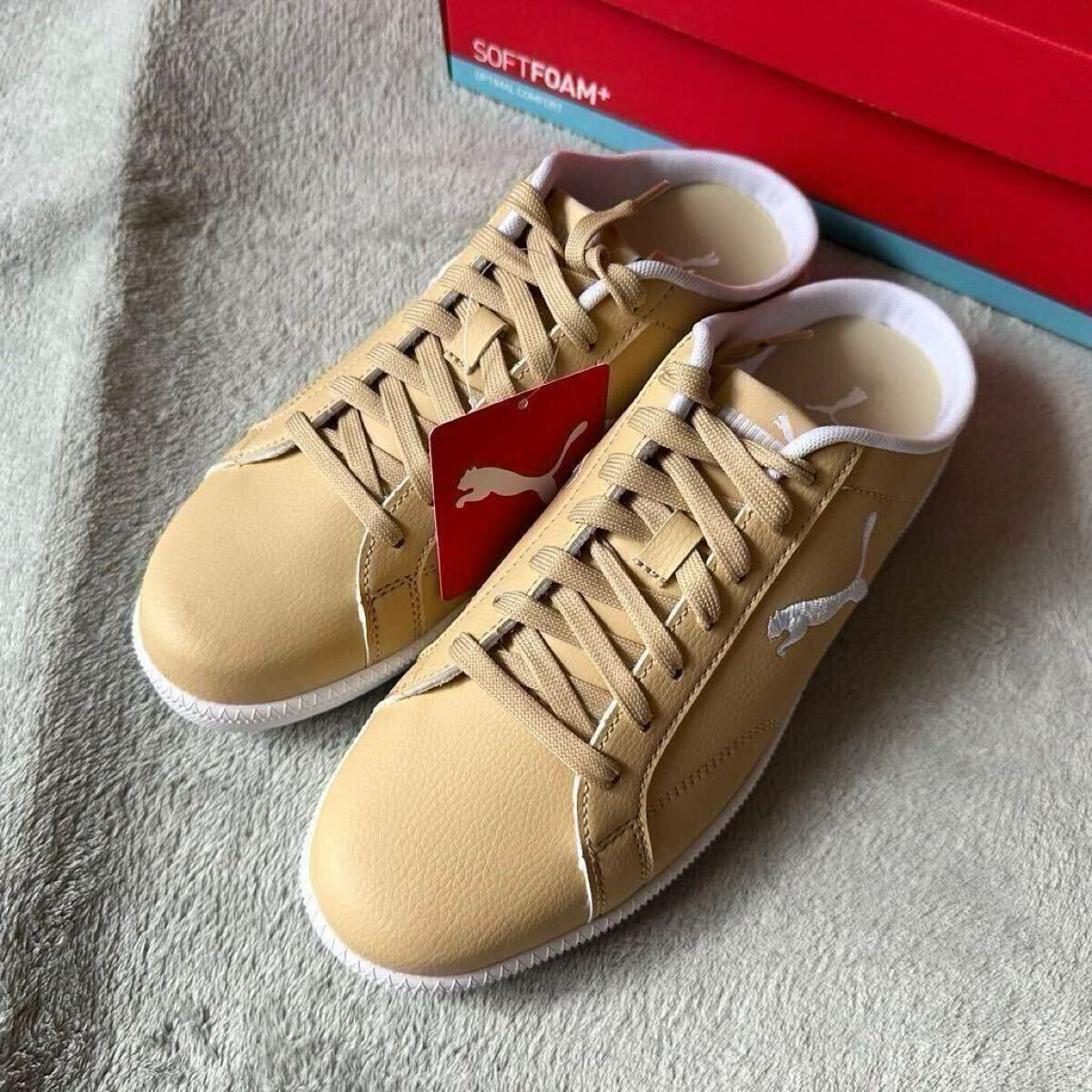 27.5cm 新品 PUMA プーマ ミュール スリッポン 白 ホワイト スマッシュ キャット SL スニーカー シューズ サンダル メンズ 394188-04