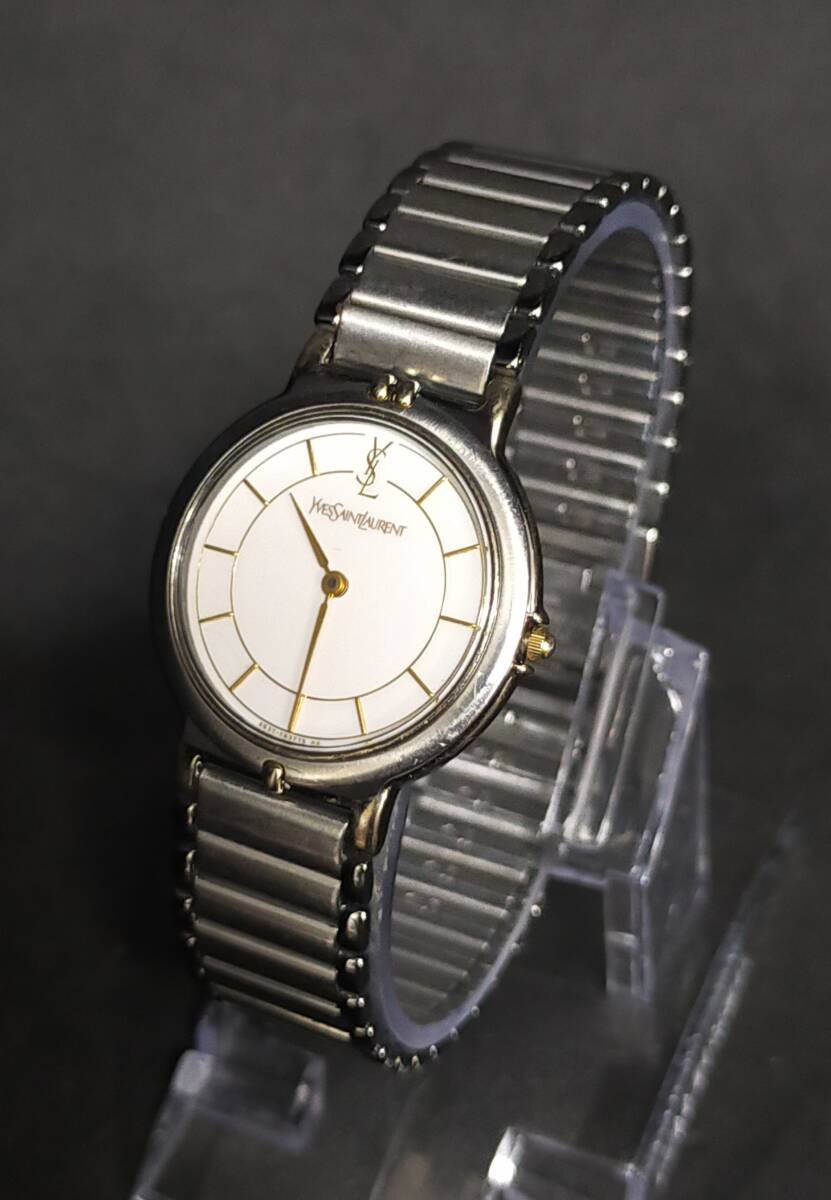 腕時(shí)計(jì) YVES SAINT LAURENT 4620-E62275 クォーツ 稼働品 イブサンローラン