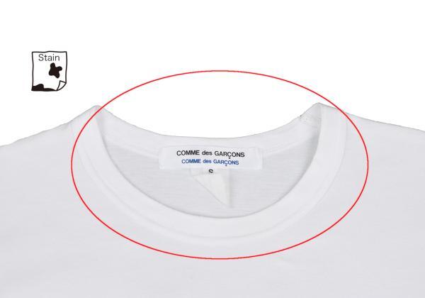 コムコム コムデギャルソンCOMME des GARCONS ラウンドヘム切替カットソー 白S