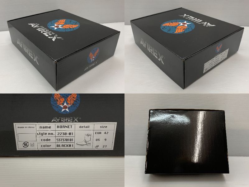 AVIREX アヴィレックス HORNET ホーネット エンジニアブーツ AV2230-01 27cm 箱あり 未使用品 ▽110331