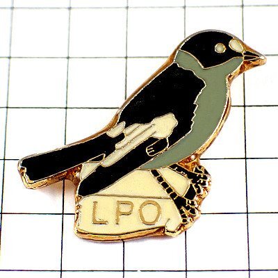 ピンバッジ?黒い小鳥ＬＰＯ◆フランス限定ピンズ◆レアなヴィンテージものピンバッチ