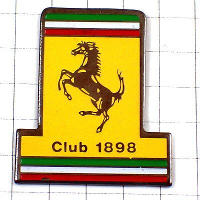 ピンバッジ?フェラーリ黒い車クラブ1898年◆フランス限定ピンズ◆レアなヴィンテージものピンバッチ
