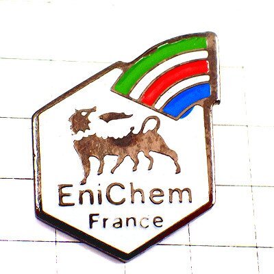 ピンバッジ?虹アジップ６本足の動物 ENICHEM AGIP ITALY◆フランス限定ピンズ◆レアなヴィンテージものピンバッチ