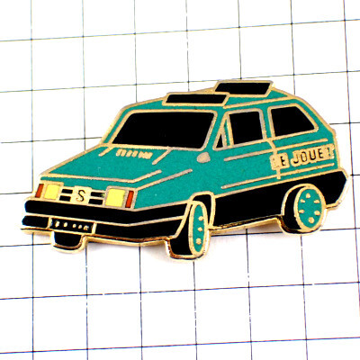  значок * синий автомобиль игрушка [S]* Франция ограничение булавка z* редкость . Vintage было использовано булавка bachi
