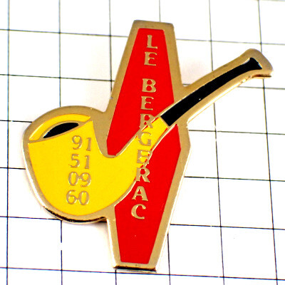 ピンバッジ?パイプたばこ黃色い煙草◆フランス限定ピンズ◆レアなヴィンテージものピンバッチ