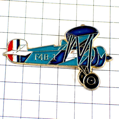 ピンバッジ・F4B/航空機プロペラ複葉戦闘機ミリタリー飛行機 BOEING USA P12 P-12◆フランス限定ピンズ_画像1
